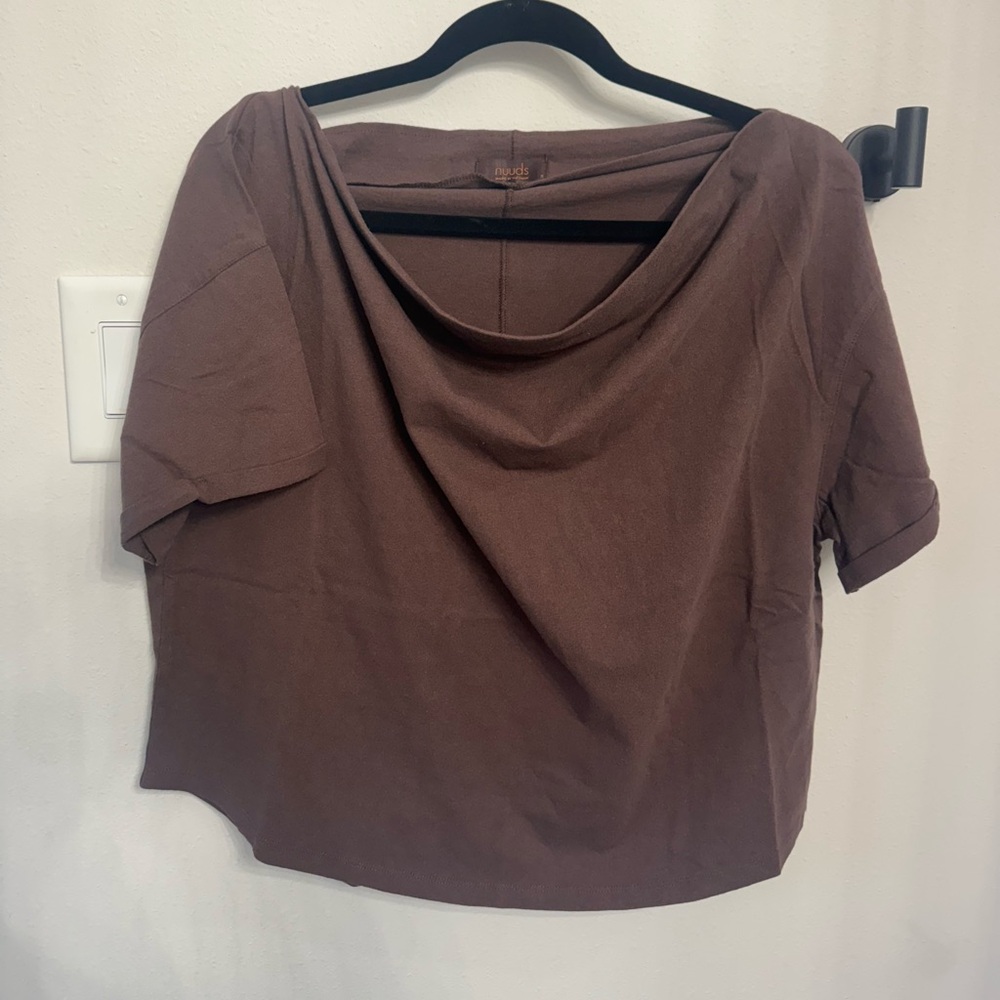 nuuds coffee off the shoulder top